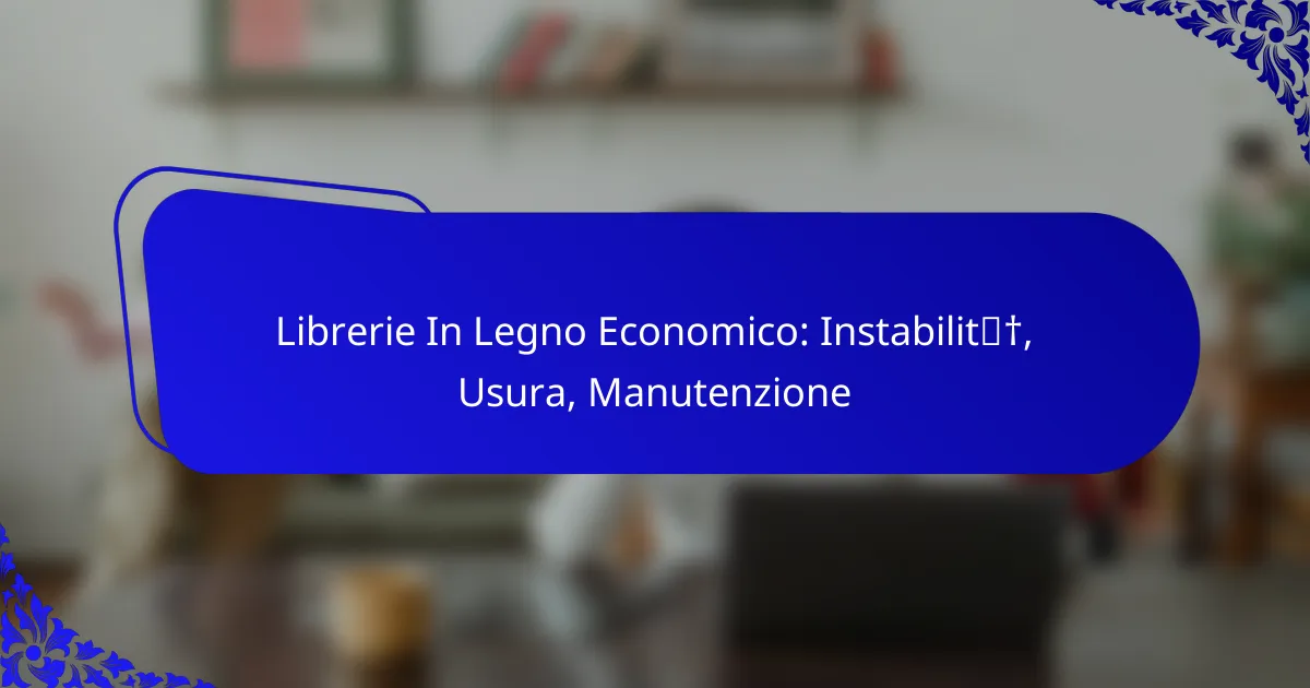 Librerie In Legno Economico: Instabilità, Usura, Manutenzione