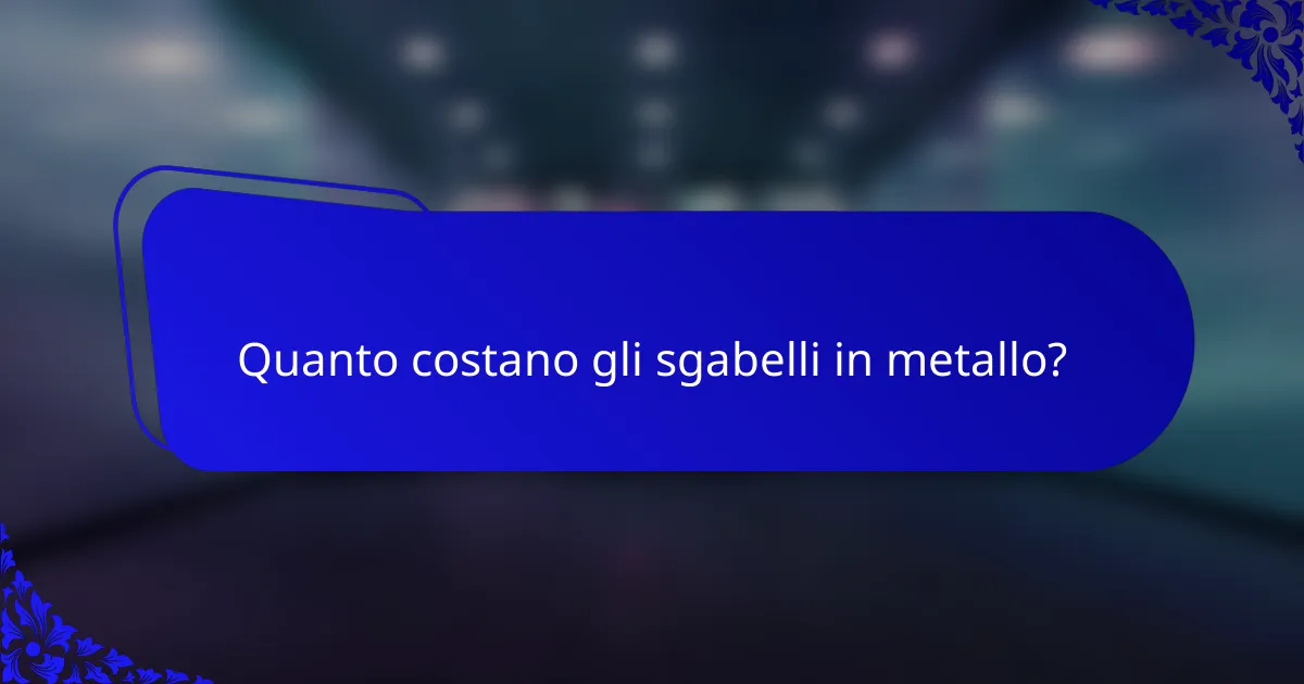 Quanto costano gli sgabelli in metallo?